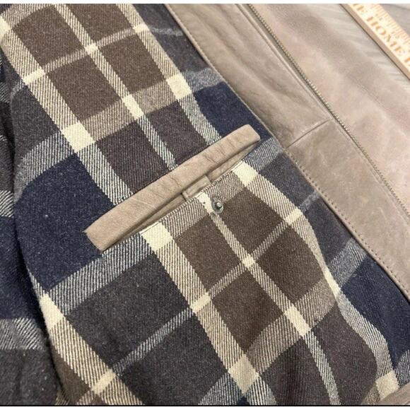Robert Comstock Expedition Flannel Lined Leather Jacket Mens Large Eddie Bauer - Picture 14 of 16